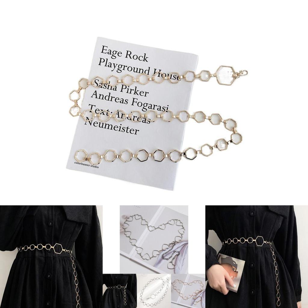 Chic Hexagon Shaped Waist Chain For Women Perfect For Dresses And Shirts Fashionable