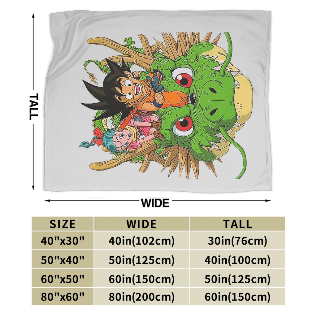 Sangoku Shenron DBZ Blanket Goku Vegeta Wool Vintage Soft Throw Blankets for Chair Covering Sofa Winter,
