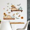 Creative Kitchen Utensils Floral Butterfly Wall Sticker Self-Adhesive Removable for Bedroom Living Room Closet Dorm Home Decor Art