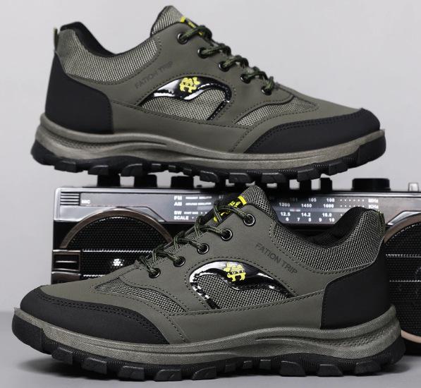 

Мужские повседневные туфли средней высоты из натуральной кожи — теплые, удобные, в британском стиле для осени и зимы 46 зелёный