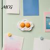 Refrigerator Decor Magnet Simulated Egg Magnet, Resin 3D Decorative Fridge Cartoon Memo Notes Photo Holder for Home Kitchen Office