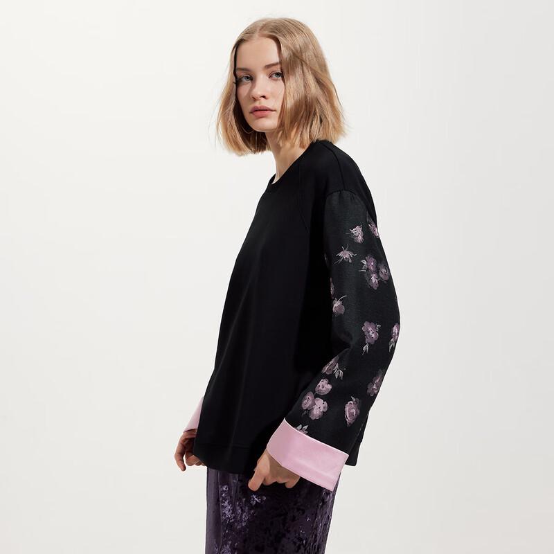 Women's Chinese Style Spliced Long-Sleeve Sweatshirt