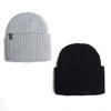 Leoswiopeu [Rush Off] Black Patch Beanie-Gray