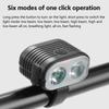 Dual-Beam Bicycle Headlight with Horn,Super Bright LED,High/Low Beam,6 Modes,USB Rechargeable,Waterproof,Safety Light for Night Riding,Road,Mountain