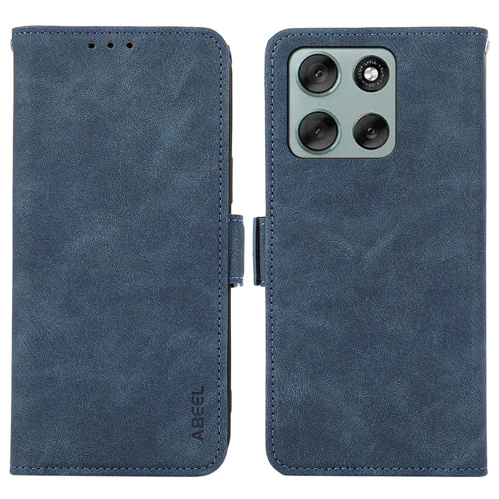 ABEEL For Motorola Moto G86 Power 5G Case PU Leather Folio Stand View RFID Blocking Phone Cover