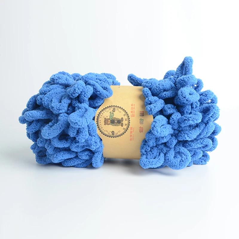 500g/Lot Hand Knitting Finger Loop Yarn Crochet Super Warm Puffy Circle Cotton Braided Rope Puffy Smart Polyester Sock Toy