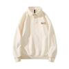 Men's Casual Loose Long Sleeve Polo Hoodie - Trendy Spring/Autumn Lapel Jacquard Top for Couples
