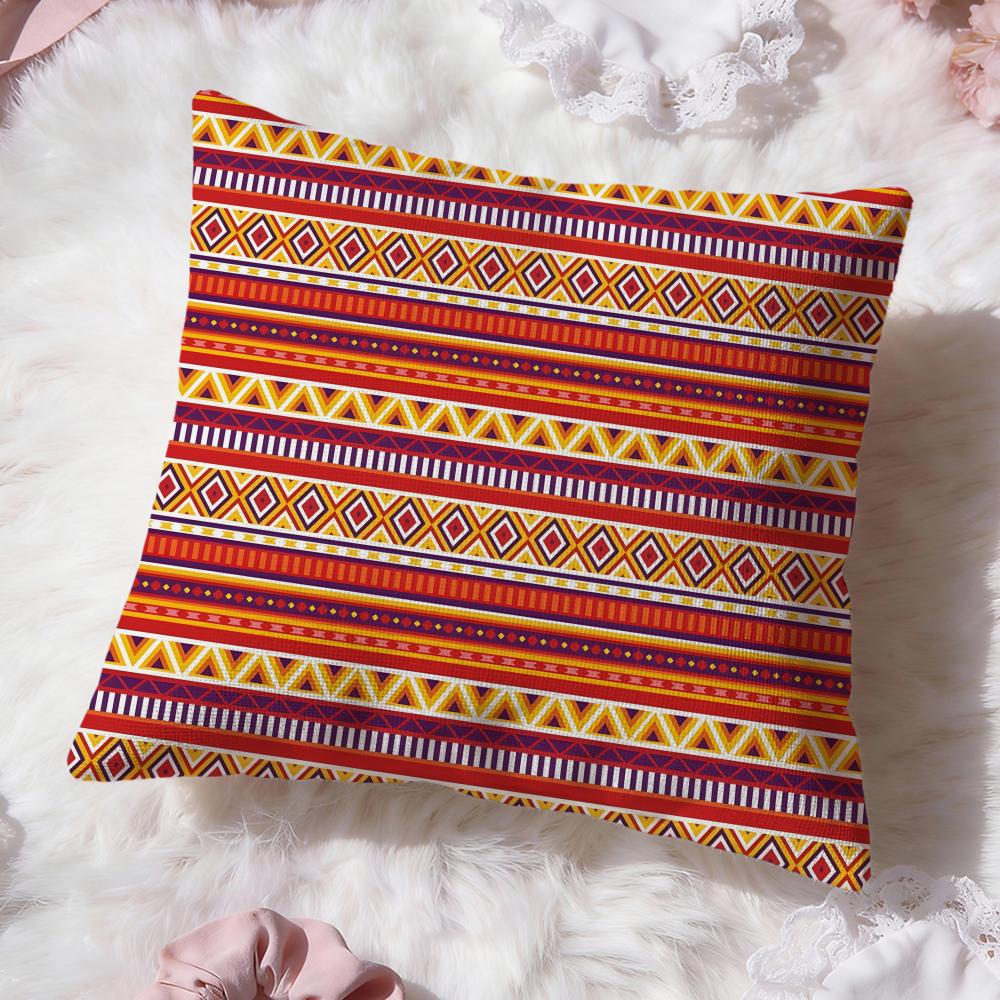 Retro Patterns Cushion Cover Premium Comfort Reversible Pillow Cove Two In One Design for Any Room Car Interior