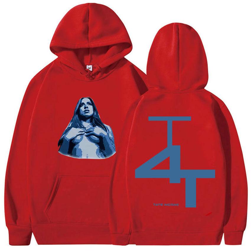 Singer Tate McRae TIT FOR TAT Tour Album 2025 Graphic Hoody Men Women Y2K Fashion High Quality Fleece Pullover Hoodie Streetwear