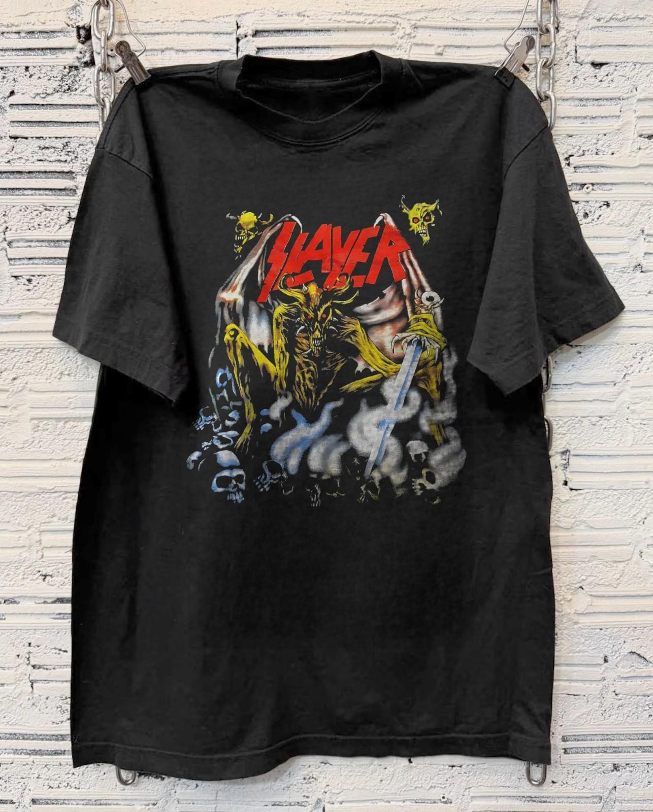 NEW! Slayer Airbrush Demon Unisex Black Cotton T-Shirt L