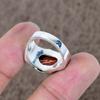 Red Snakeskin Genstone Handmade 925 Sterling Silver Jewelry Ring Size 8 KKG-517