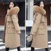 Winter Women's Plus Size Thickening Removable Liner Parka Cotton Jacket Long Cotton Clothing