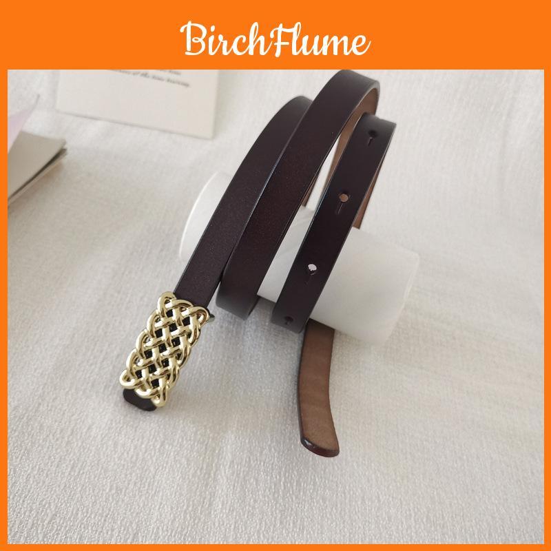 Womens Genuine Leather Skinny Belt For Dress And Coat Fashion Accessories For Winter Season