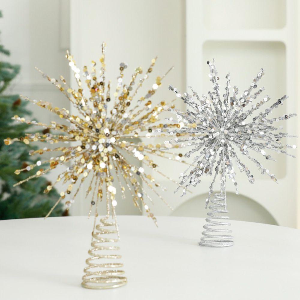 LED Christmas Tree Toppers Lights Glitter Christmas Tree Decoration Shopping Mall