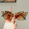 Vintage Cat Eye Sunglasses Women For Men Sun Glasses Punk Popular Luxury Brand Designer Sexy Ladies Metal Snake Shades Uv400