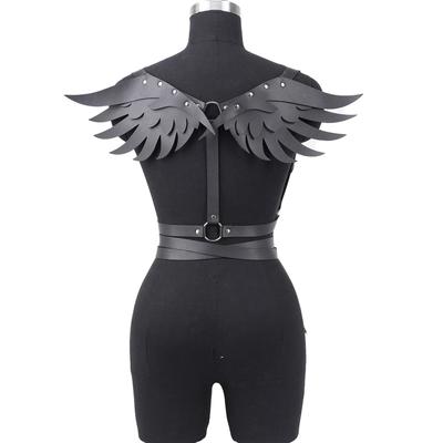 Women Fashion Belt Leather Angel Wing Bondage Waist Belt Gothic Casual Wild Decoration Belts Punk Decorative Belt Accessories
