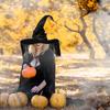 Yousheng Halloween Witch Hat Pointed Tassel Decor Black Dark Style Large Brim Headwear Masquerade Parties Carnival Performance Photo Prop Cap