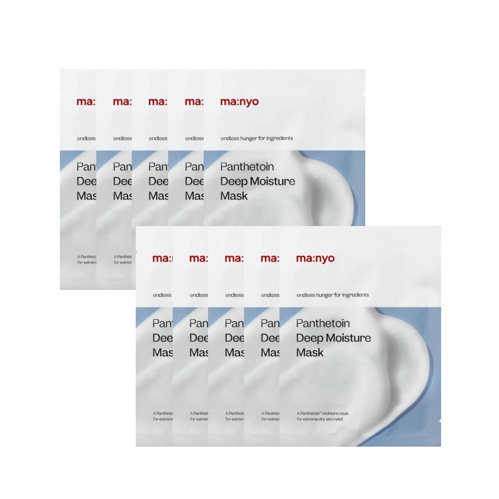 ma:nyo Panthetoin Deep Moisture Mask 30g (Pack of 10) Intense Hydrating & Barrier Support Sheet Mask
