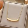 Exquisite 18K Gold-Plated Titanium Steel Necklace - Women's Clavicle Chain Jewelry, Fade-Resistant