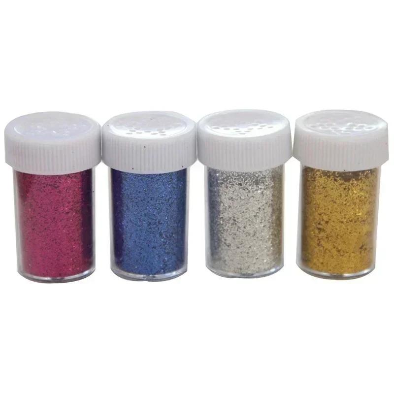 6 Bottles of DIY Handmade Tool Accessories In Random Colors Glitter Powder Nail Art Supplies Powder Painting Decorative Powder