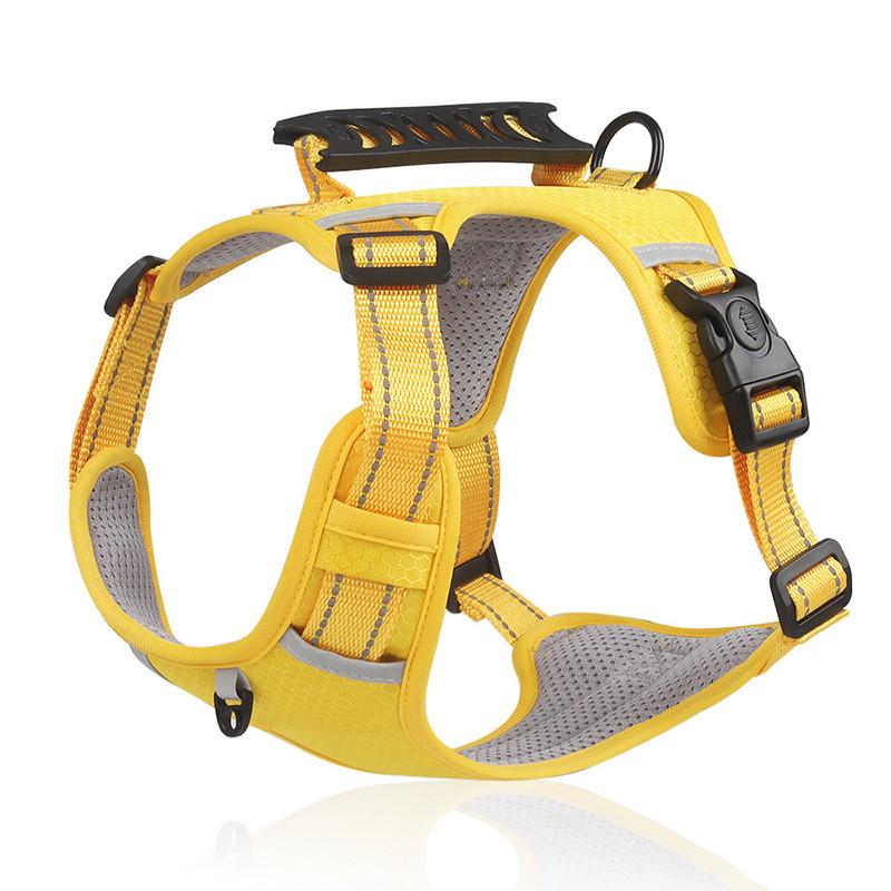 Outdoor Dog Harness With Reflective Material And Adjustable Nylon Strap For Active Pets