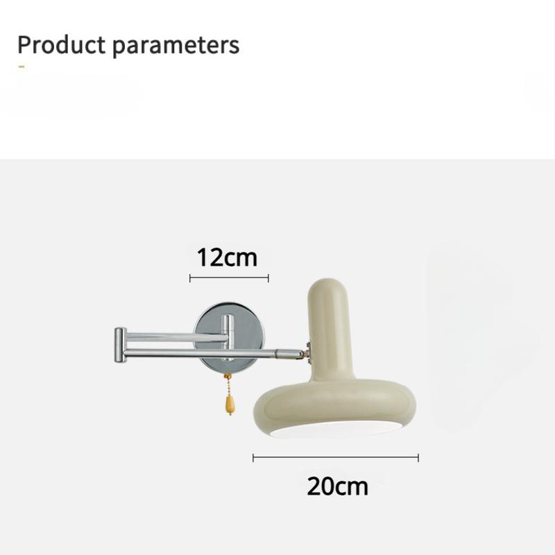 Nordic Indoor Bedside Wall Lamp Background Scalable Wall Light for Bedroom Living Room