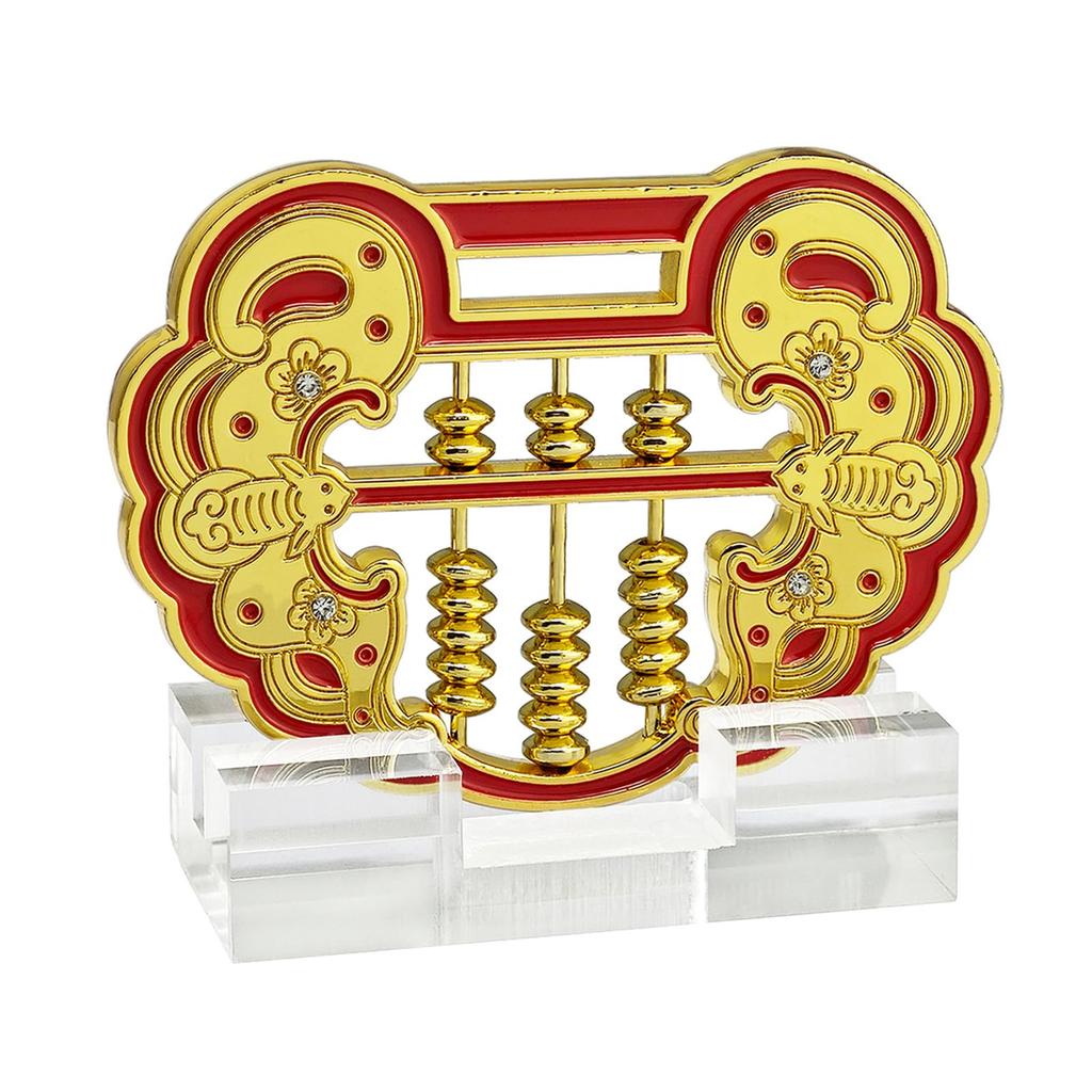 YISHUI Feng Shui Lock Wealth Luck Plaque with Protection Lucky Home Stand, Padlock, Amulet, Charm, Item, Decor, 7.5x5cm