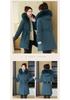 Women's 2026 Winter Mid-Length Velvet Parka with Large Fur Collar - Slimming Korean Style Cotton Jacket