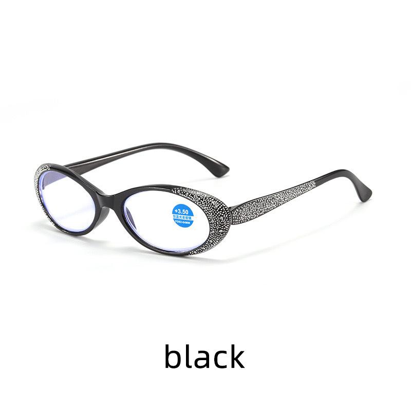 High Quality Anti Blue Light Reading Eyeglasses Ladies Trendy Cat Eye Eyewear Imitation Diamond Reading Glasses
