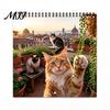 Gift for Pet Lovers 2027 Snapshot Wall Calendar, Spiral Binding Thickened Paper Monthly Cute Animal Organizer Planner, 12 Month Desk Calendar