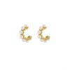 Semicircular C-type Pearl Mosquito Coil Disc Ear Clips, Retro Hong Kong Style Niche Earrings,fashionable Versatile Earrings Without Pierced Ears