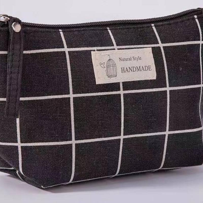 Canvas Cosmetic Bag Large Capacity Fabric Change Bag Travel Area Cosmetics Wash Storage Bag