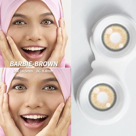 Eyeshare 1Pair Colored Contact Lenses for Eyes BARBIE Brown Eyes Contacts Lenses Colorful Pupils Makeup Green Eyes Lens Yearly