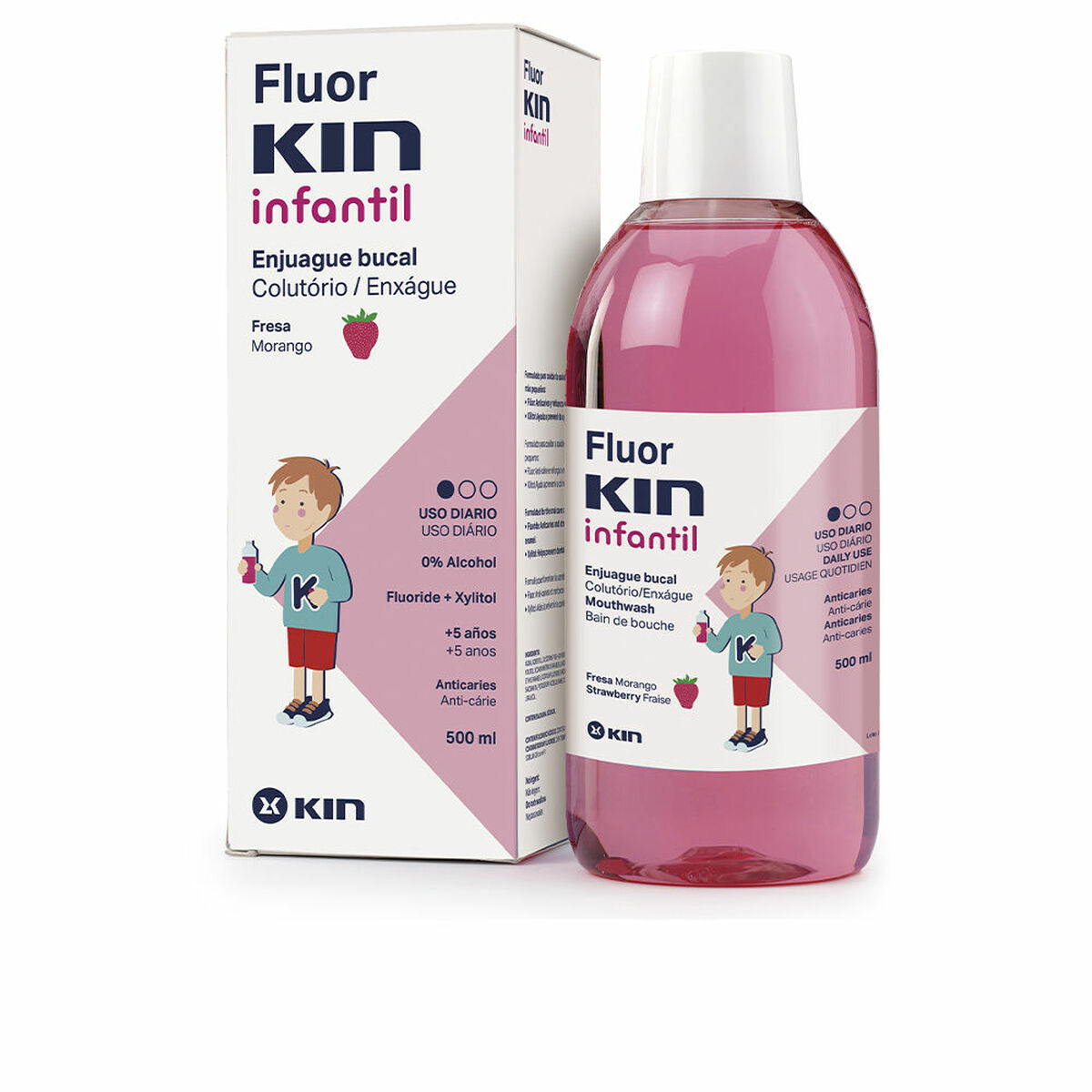

Kin Children s Strawberry Mouthwash 500 ml