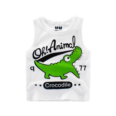 2025 Summer Kids' Korean-Style Cartoon Sleeveless Vest for Boys