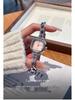 Jinmiou Women's Exquisite Mother-of-Pearl Square Leather Watch, Waterproof and Elegant for Daily Wear.