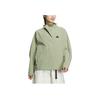 Adidas Tech Rain Jacket Waterproof Sports Casual Hooded Jacket Women Jacket Tent-Green JJ1092