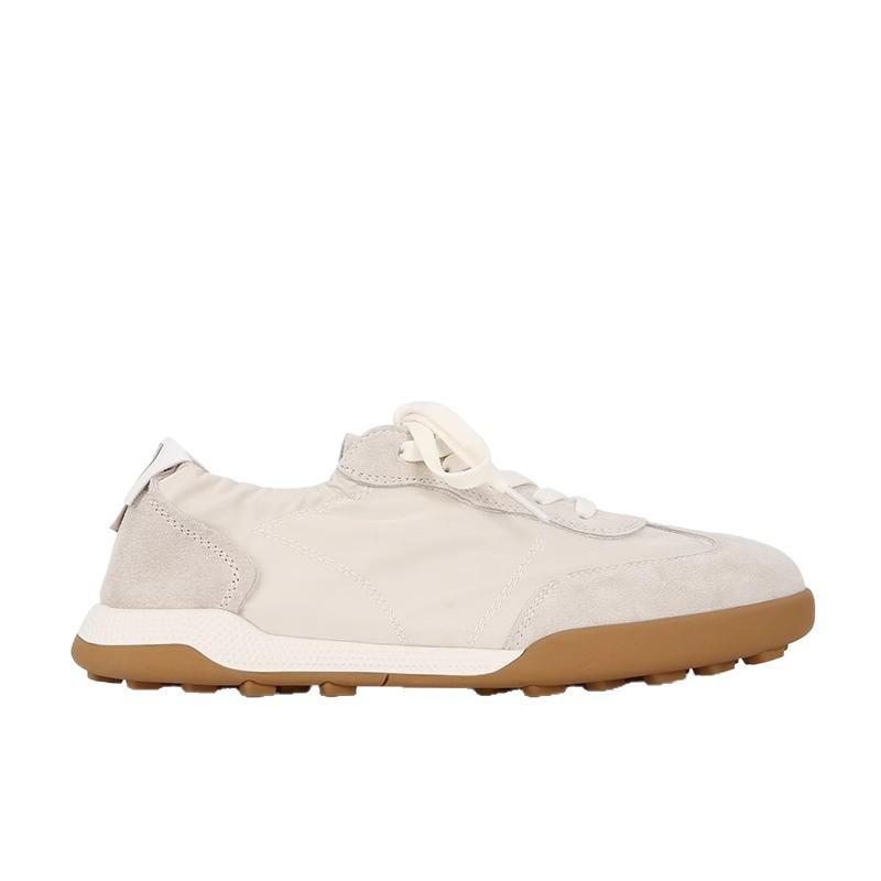 Ballett-Trainingsschuhe mit Leder-Innenhöhenerhöhung für Damen, Frühling und Sommer 2025, weiße Schuhe, Plateau, Forrest Gump Schuhe, leicht, atmungsaktiv