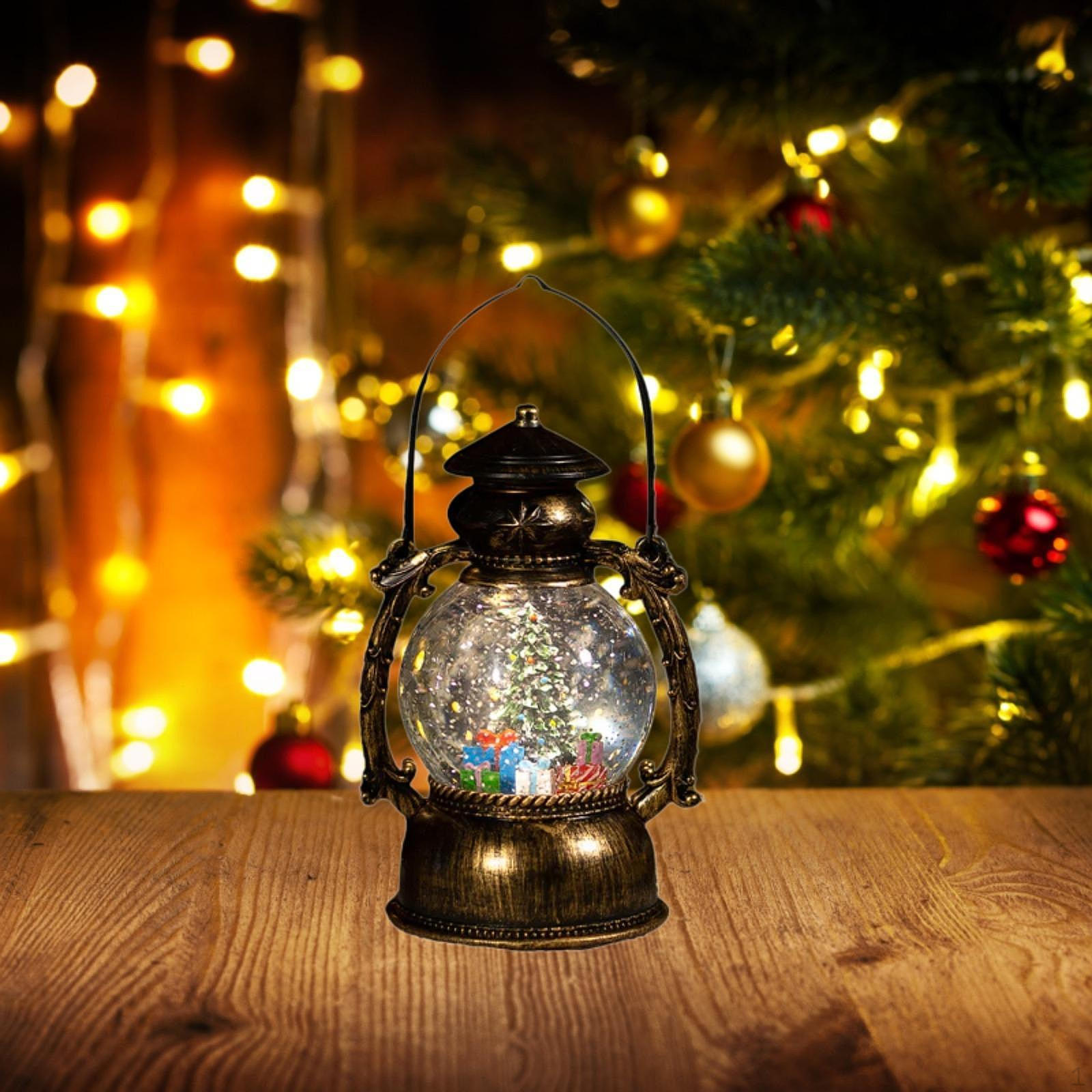 

Рождественская музыкальная шкатулка, портативная детская подарочная декоративная фигурка, освещенный фонарь в виде шара