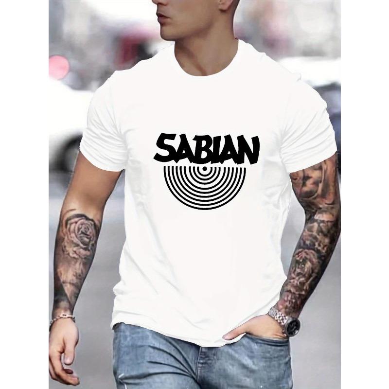 

Men s Graphic T-Shirt - Casual Short Sleeve Round Neck Tee, Lightweight Breathable Fabric , Comfortable Casual Attire, Machine Washable Casual Top S белый