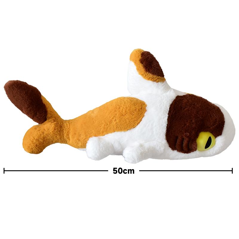 New 20/50cm Official Sharkitty Plush Doll Peripheral Mini Shark Cat Cub Plush Toy Kawaii Soft Throw Pillow Room Decoration Gift