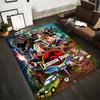 Jurassic Park Themed Carpet with Dinosaur Print and Movie Characters Suitable for use as an anti-slip for living room bedroom sofas