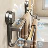 Household Bathroom Non-punching Wall-mounted Suction Cup Towel Bar Wall Multi-functional Placement, Sorting and Storage Towel Hanger