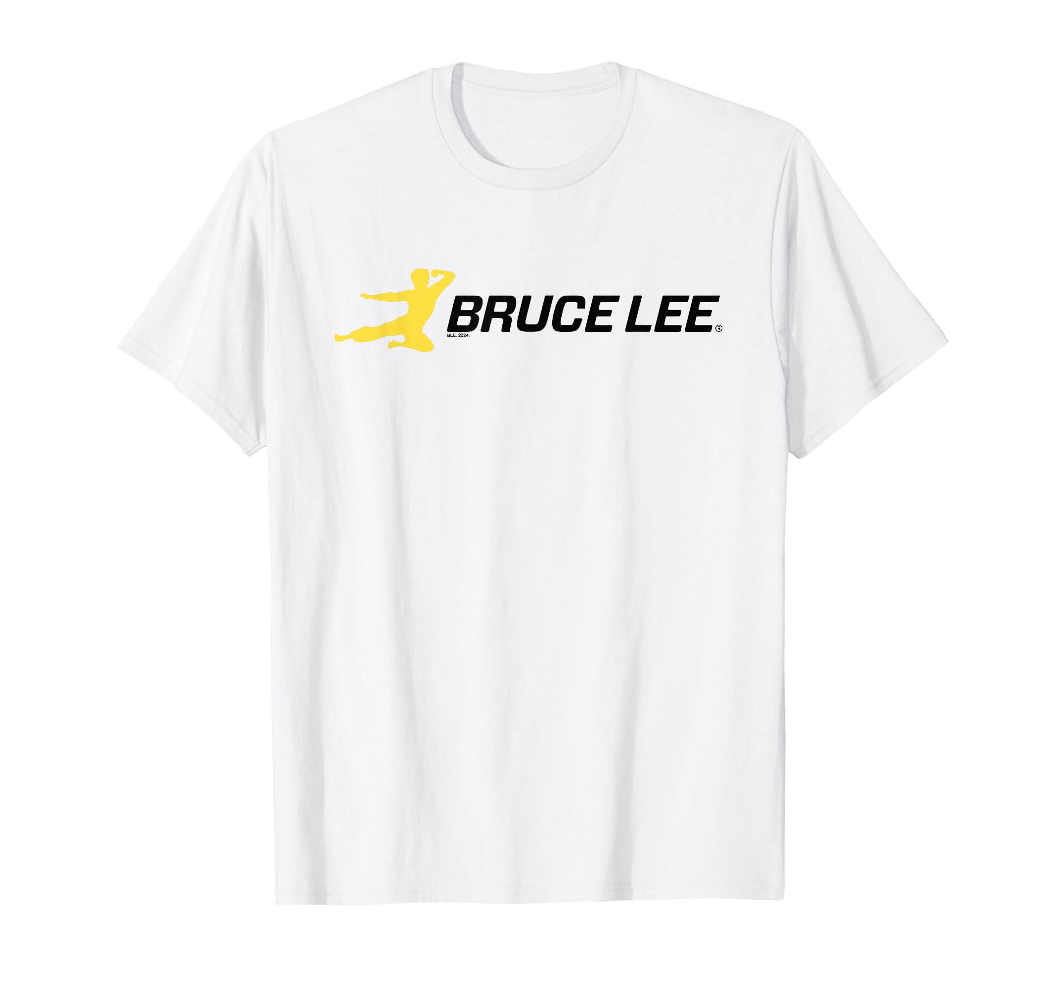 

Bruce Lee Yellow Kung Fu Kick Black Lettering T-Shirt