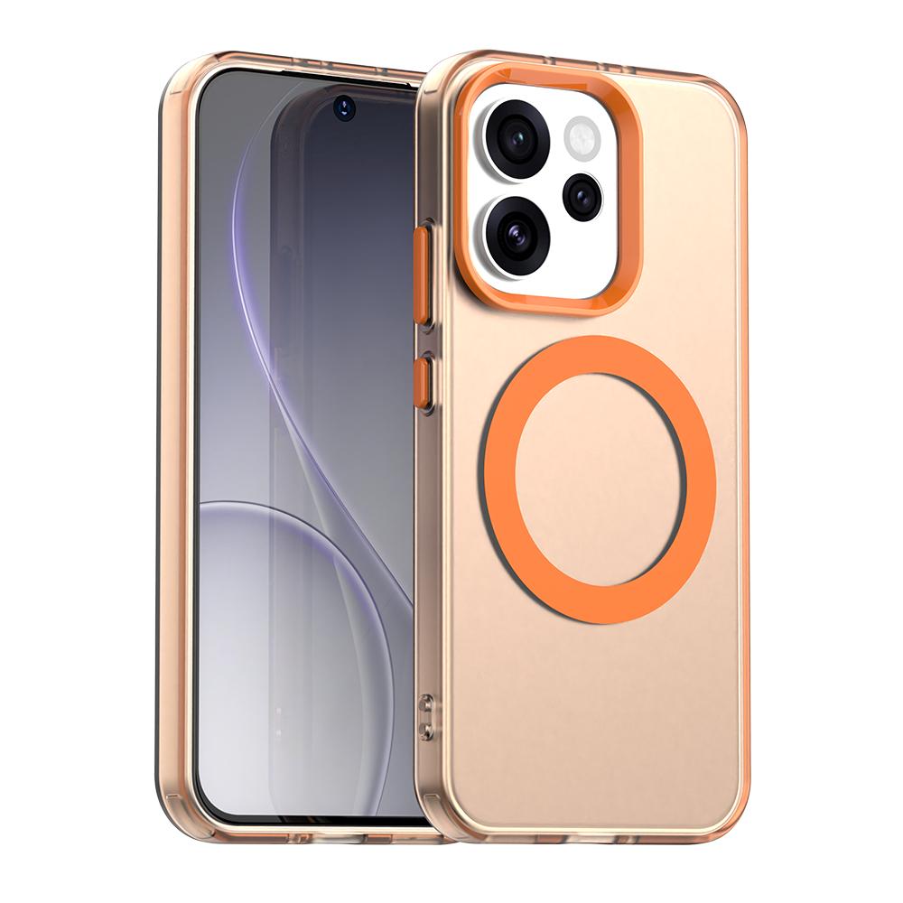 Frosted Clear Candy Color Magnetic Wireless Charging Case For OPPO Reno 15 Pro Max 14 13F12 12Pro Cover Transparent Back Shell