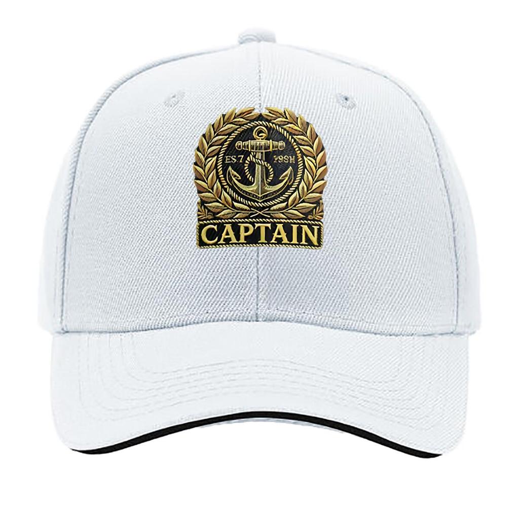 Vintage Metal Captain Anchor Laurel Nautical Badge Hip Hop Hat Fashion Outdoor Sports Sandwich Baseball Cap