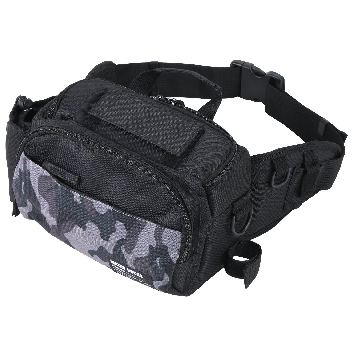 

Water Rocks Mountain Stream Bag Hip Bag II Gray Camo WRBK-1076