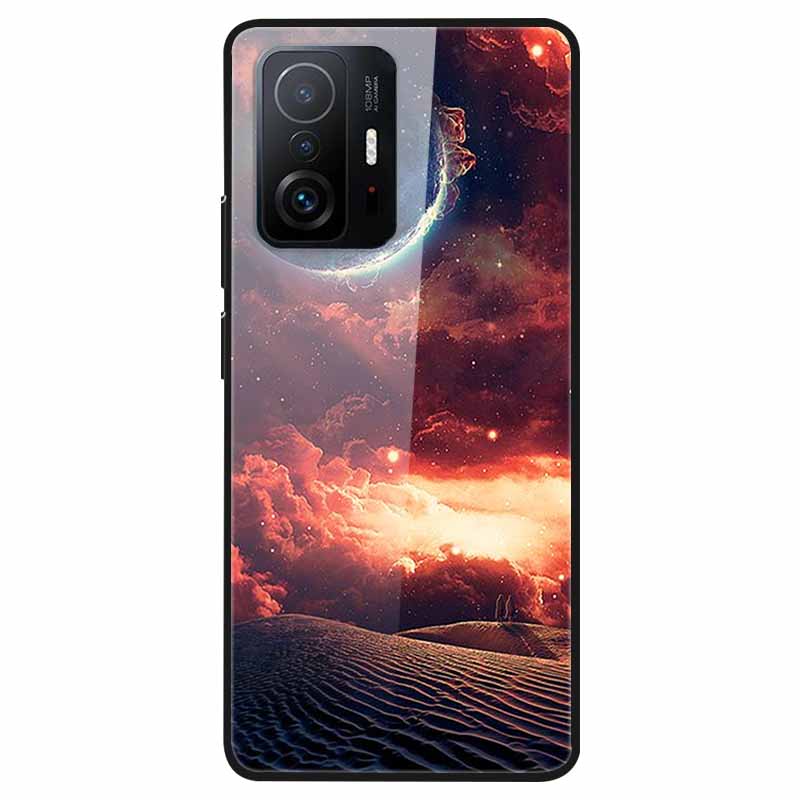 Luxury Case for Xiaomi Mi 11T Pro Cover Tempered Glass Cover for Xiaomi 11T 11 T Pro Phone Case for Xiaomi 11TPro Fundas 2021