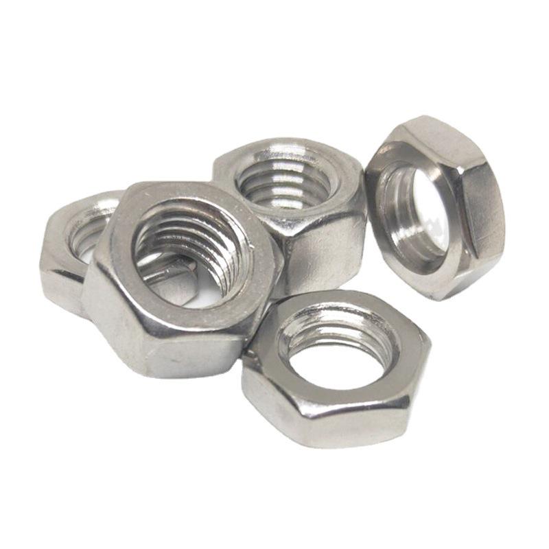 304 Stainless Steel Fine Thread Hexagon Thin Nut