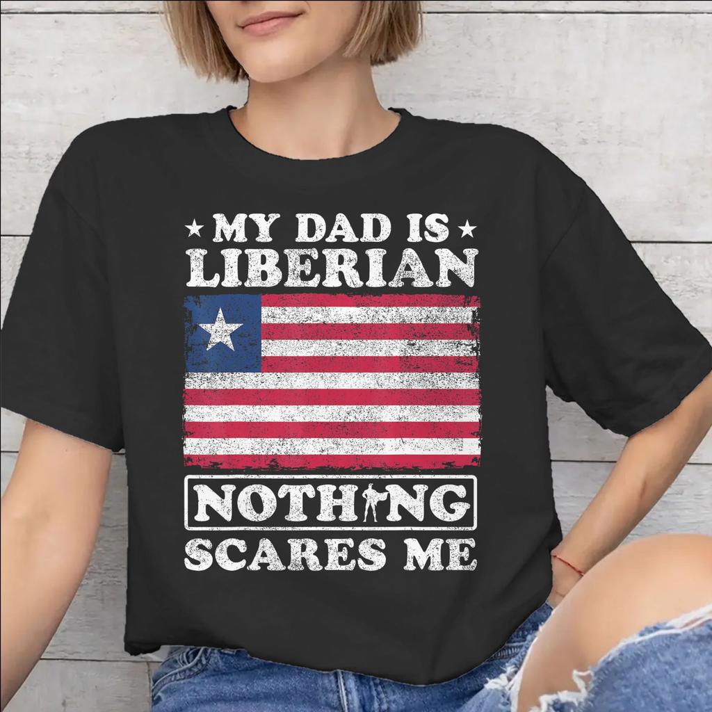 Men Women Liberia Independence Day T Shirt Cotton Graphic Printing TShirt Clothing Outfits